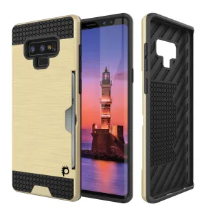 Galaxy Note 9 Case, PUNKcase [SLOT Series] Slim Fit  Samsung Note 9 [Gold]