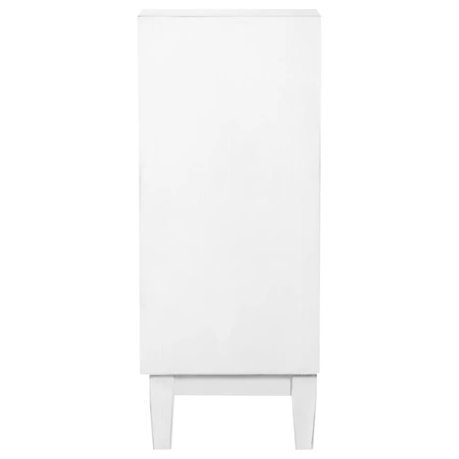 Gambon - 2 Door Wood Honeycomb Pattern Accent Cabinet - White