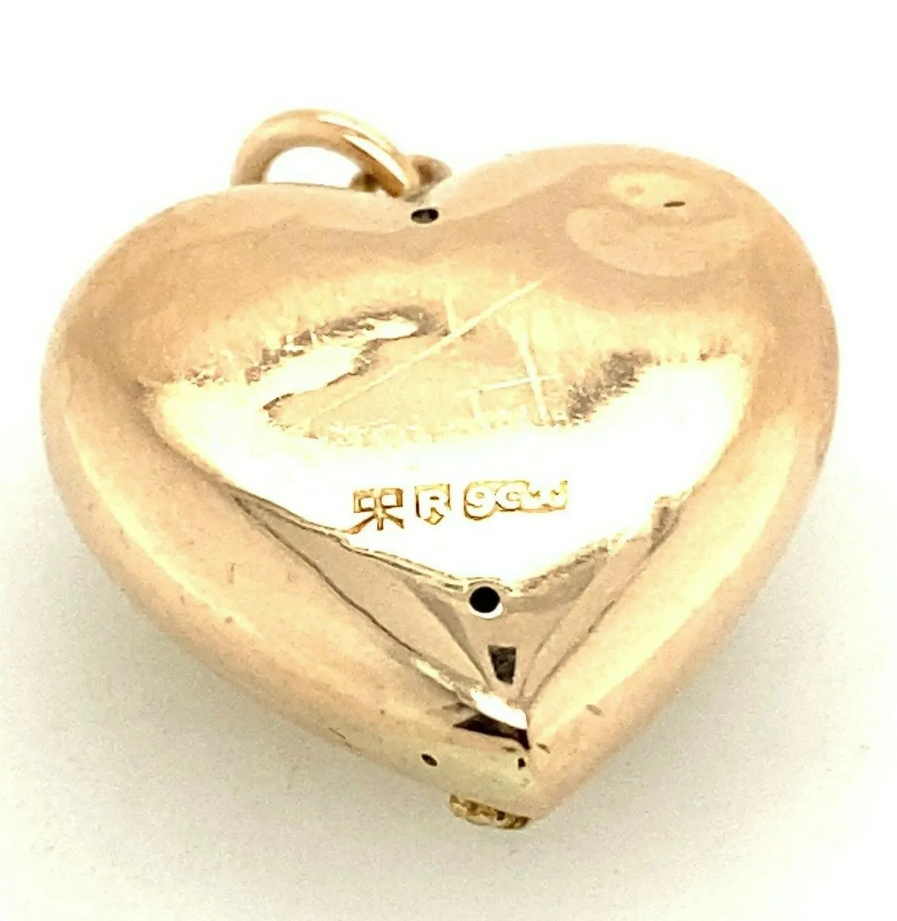 Garnet & Seed Pearl 9ct Yellow Gold Pendant Fine Vintage Jewellery