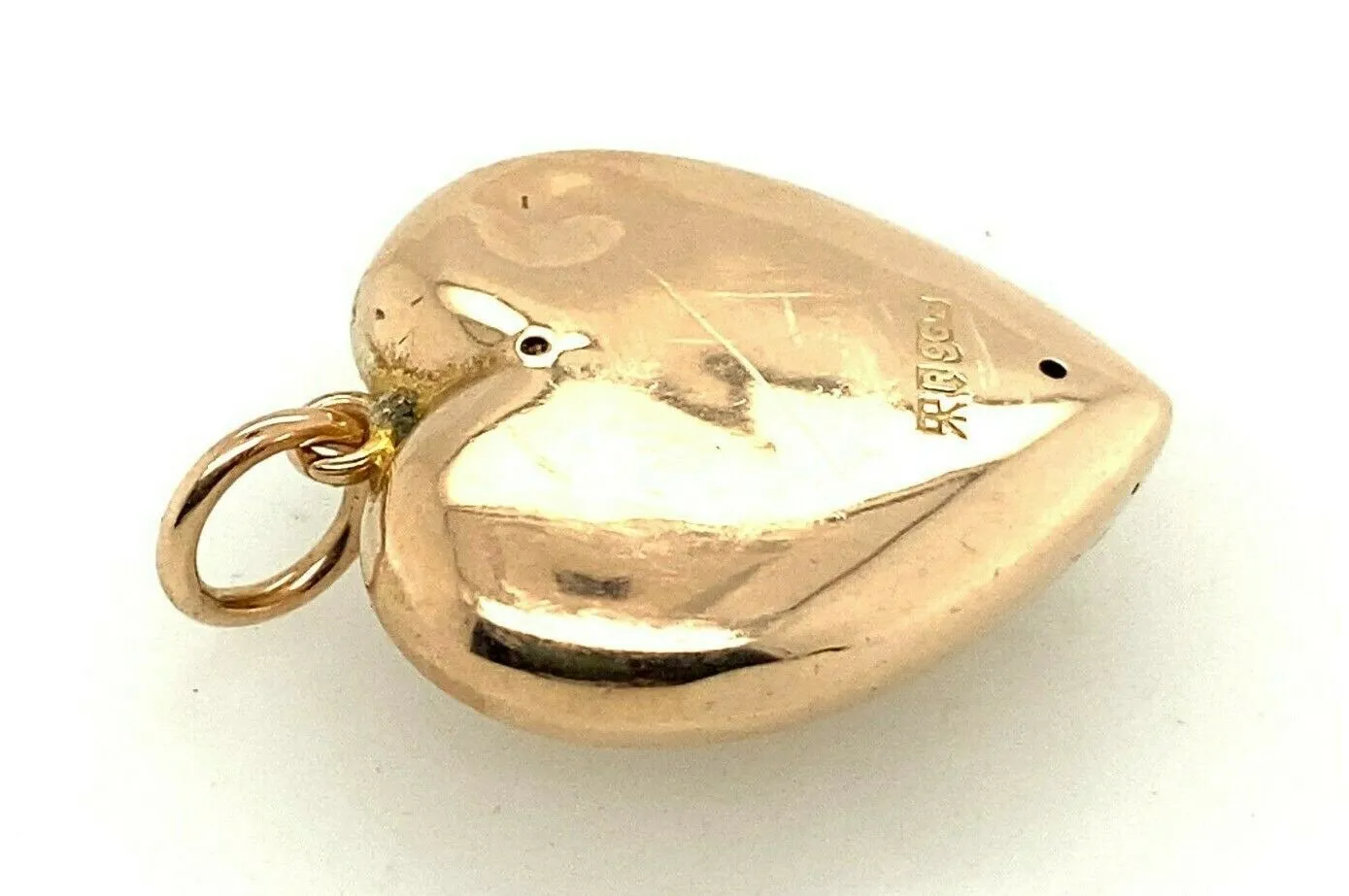 Garnet & Seed Pearl 9ct Yellow Gold Pendant Fine Vintage Jewellery