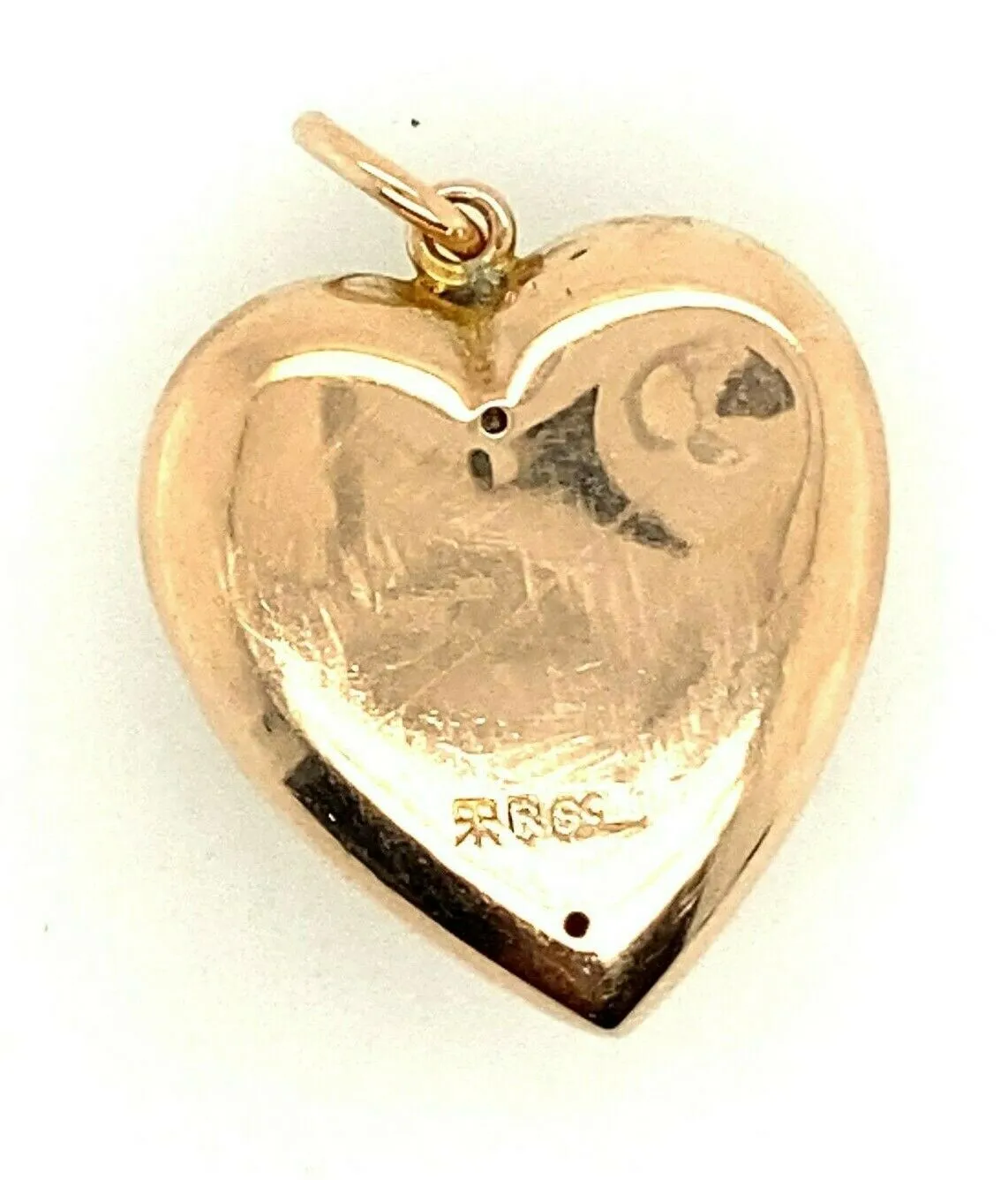 Garnet & Seed Pearl 9ct Yellow Gold Pendant Fine Vintage Jewellery