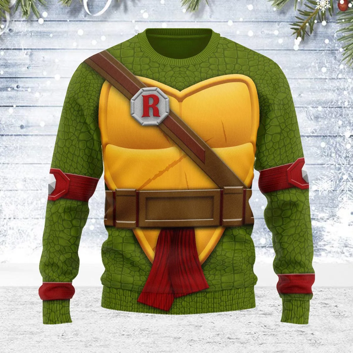 Gearhomie Merry Christmas Raphael Unisex Wool Sweater