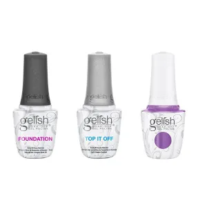 Gelish Combo - Base, Top & Before My Berry Eyes