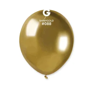 Gemar - 5" Shiny Gold Latex Balloons #088 (50pcs)