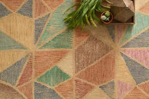 Gemology Rug in Teal & Grey