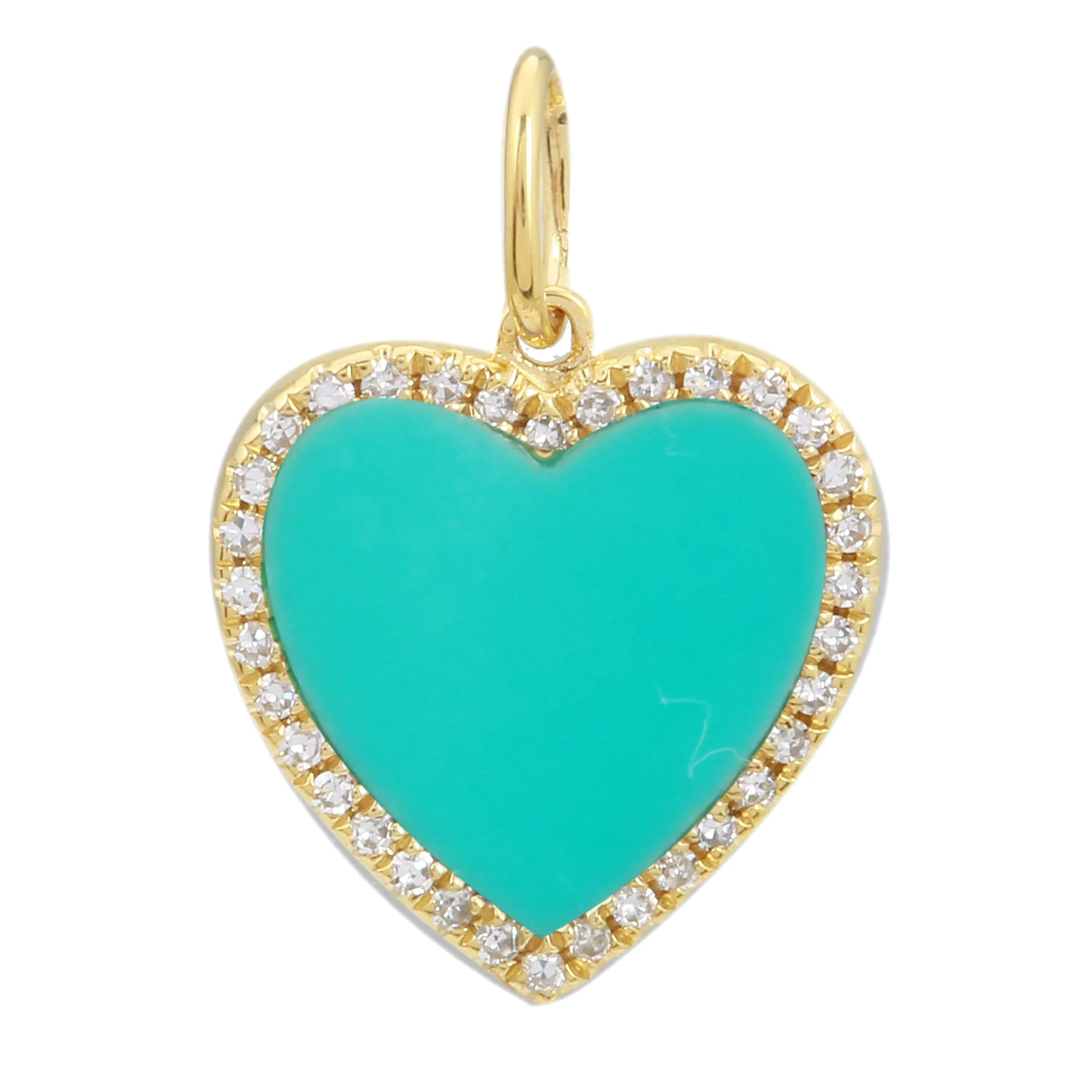 Gemstone Heart Enhancer Clasp Charm
