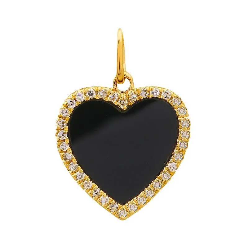 Gemstone Heart Enhancer Clasp Charm