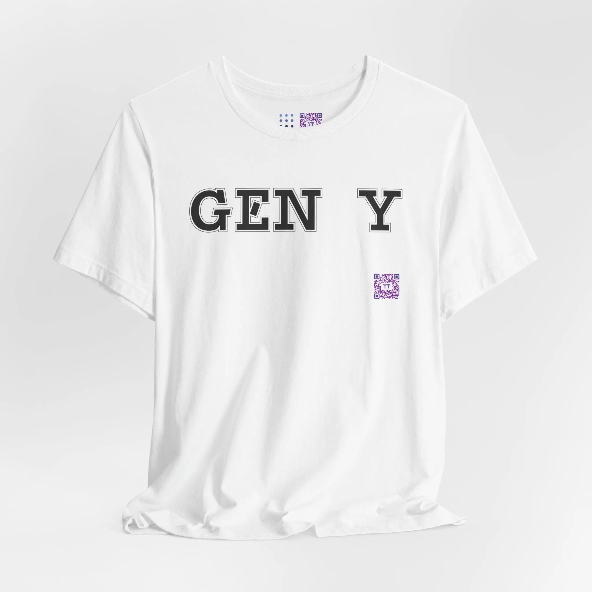 Gen Y T-Shirt Trendy Graphic Tee Fun GenY Print Shirt Casual Everyday Wear Unique Stylish Gift for Millennials Cool Apparel