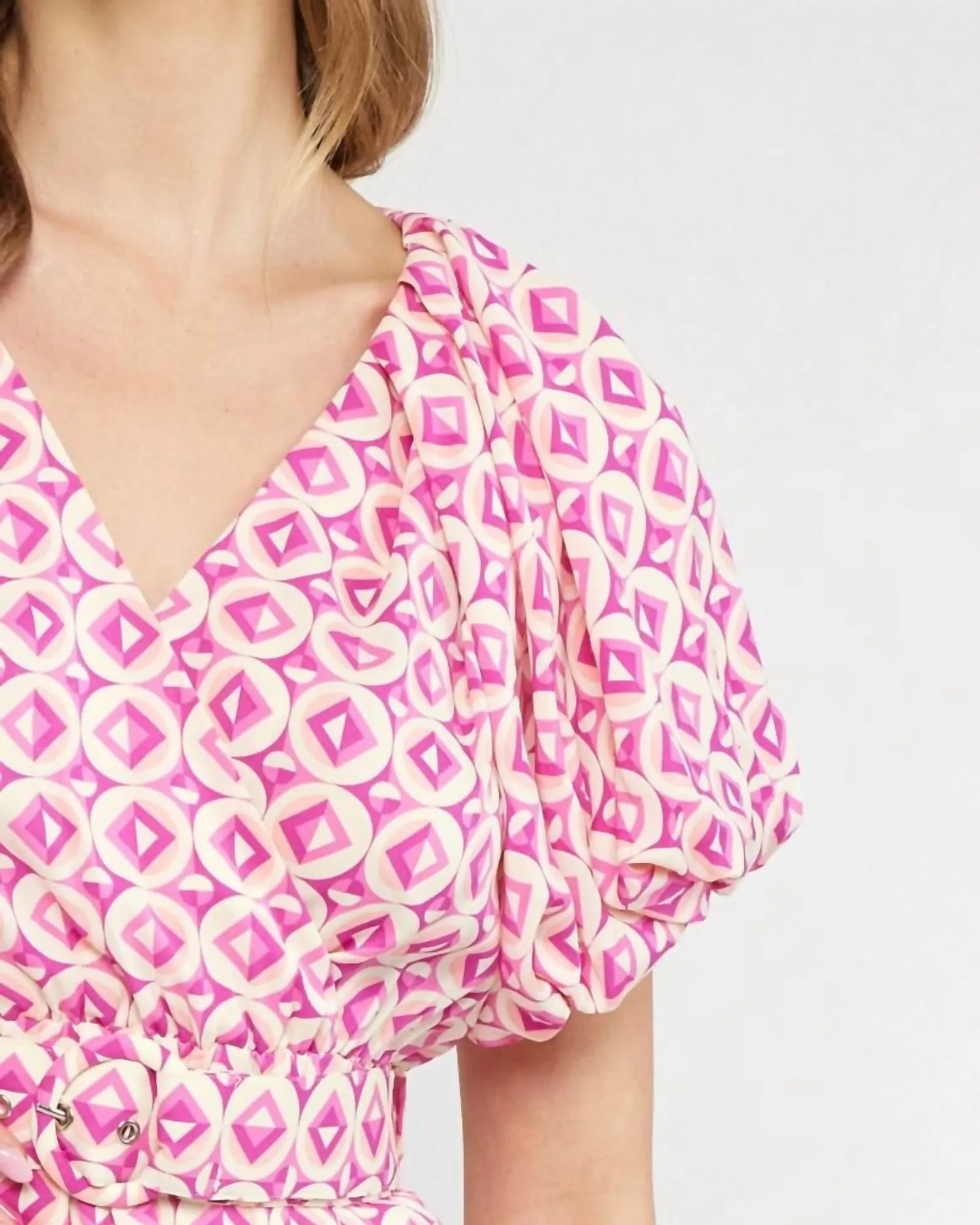 Geo Print Mini Dress in Multi | Multi