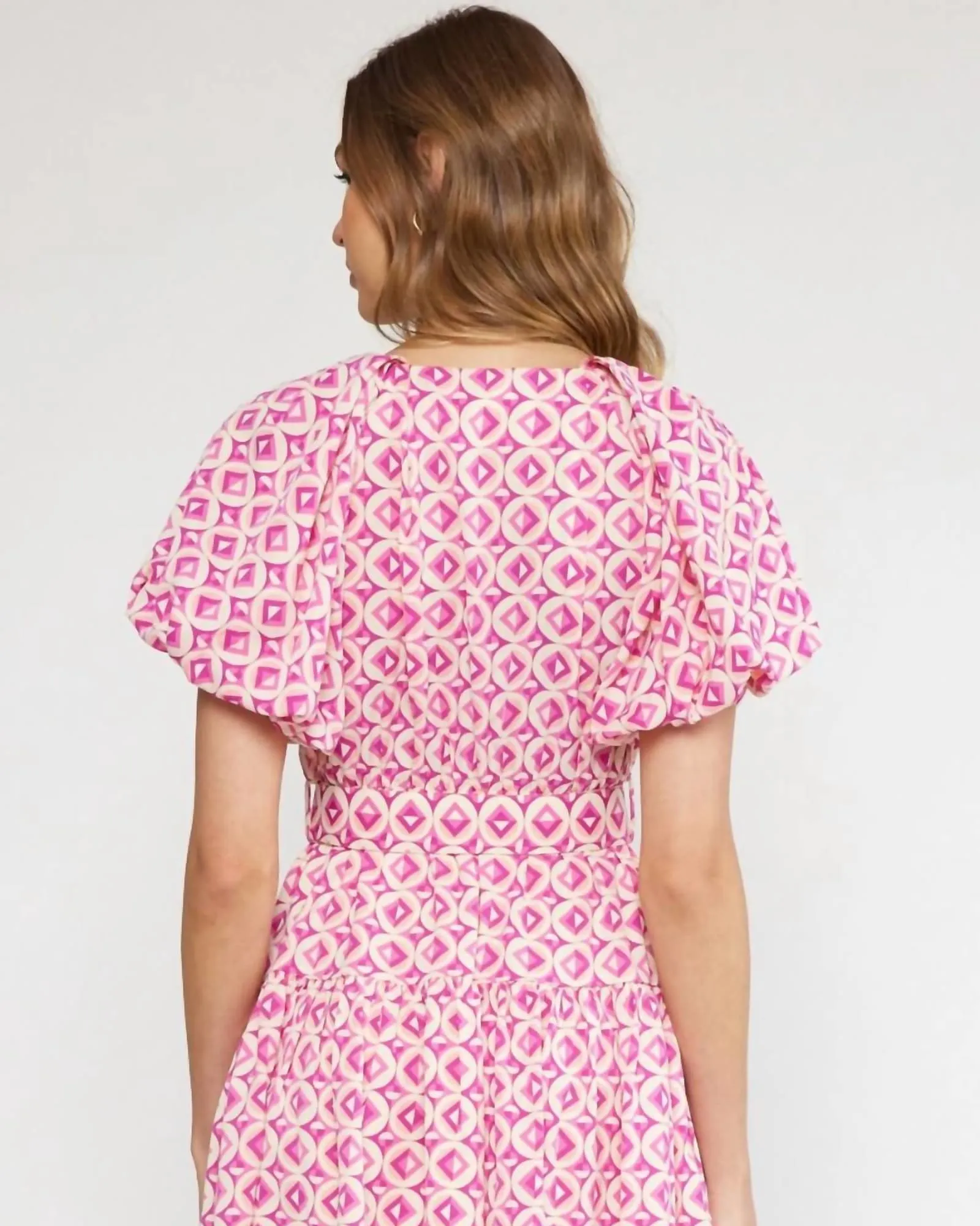 Geo Print Mini Dress in Multi | Multi