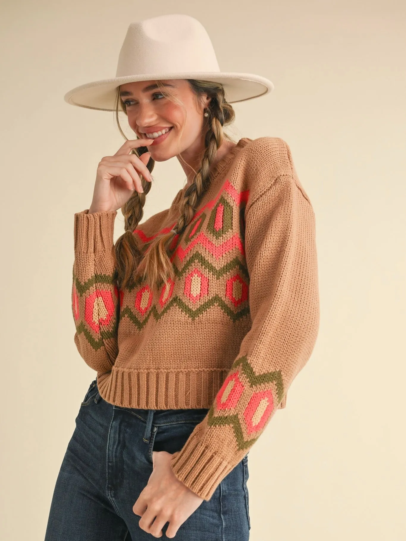 Geometric Knit Sweater