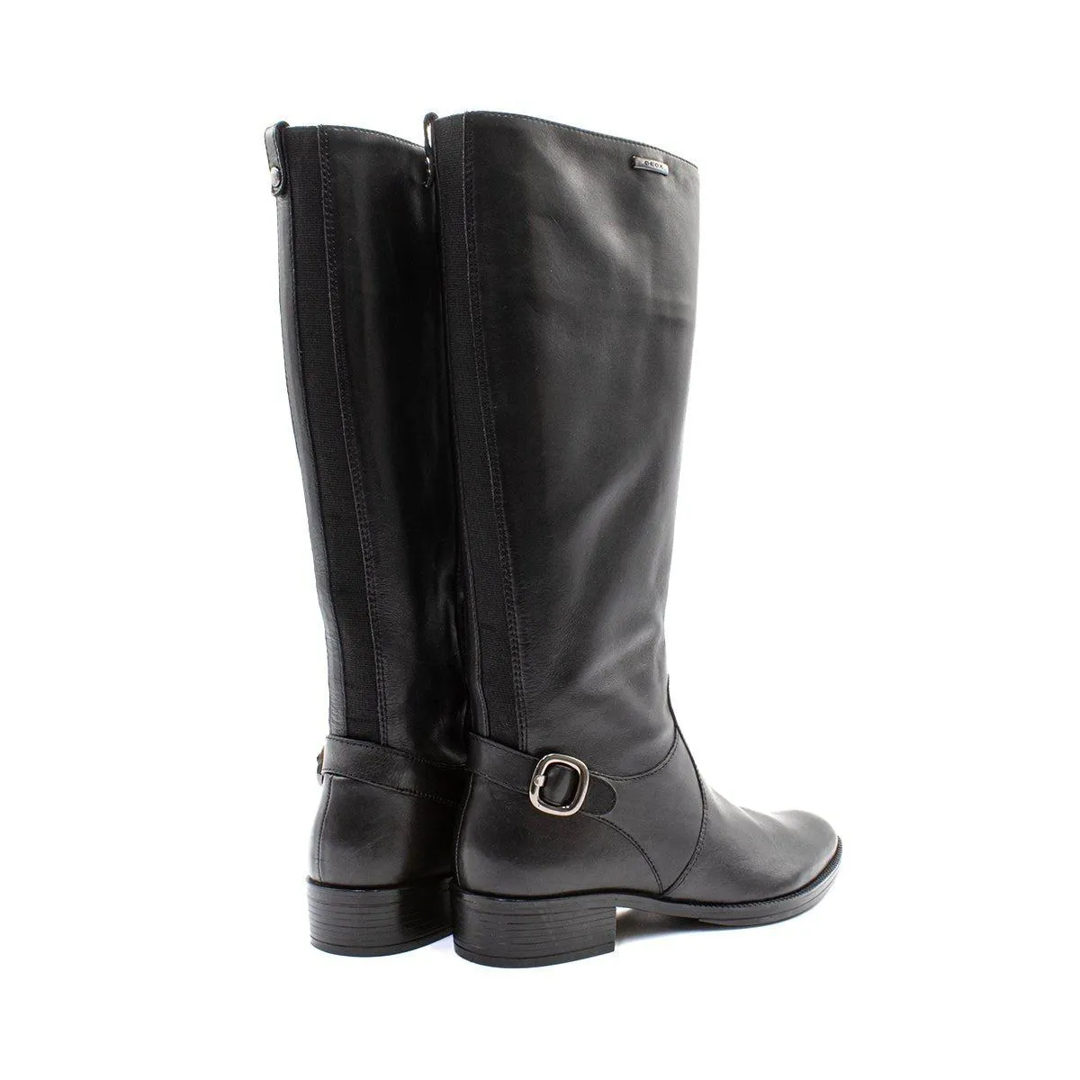 Geox D Mendi High Boots Leather Black Colour For Women