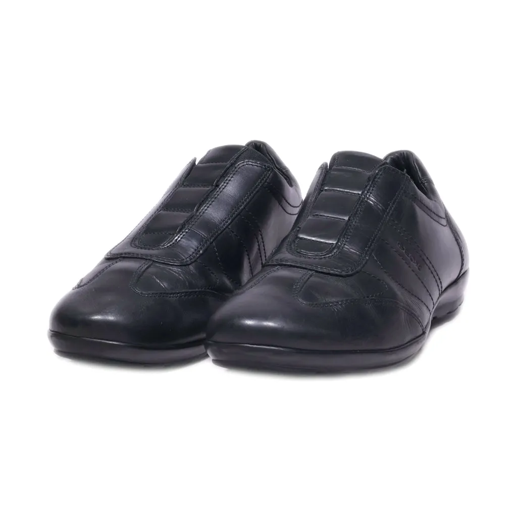 Geox Symbol Low-Top Sneakers Leather Black Colour For Men