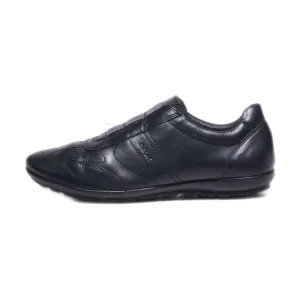 Geox Symbol Low-Top Sneakers Leather Black Colour For Men