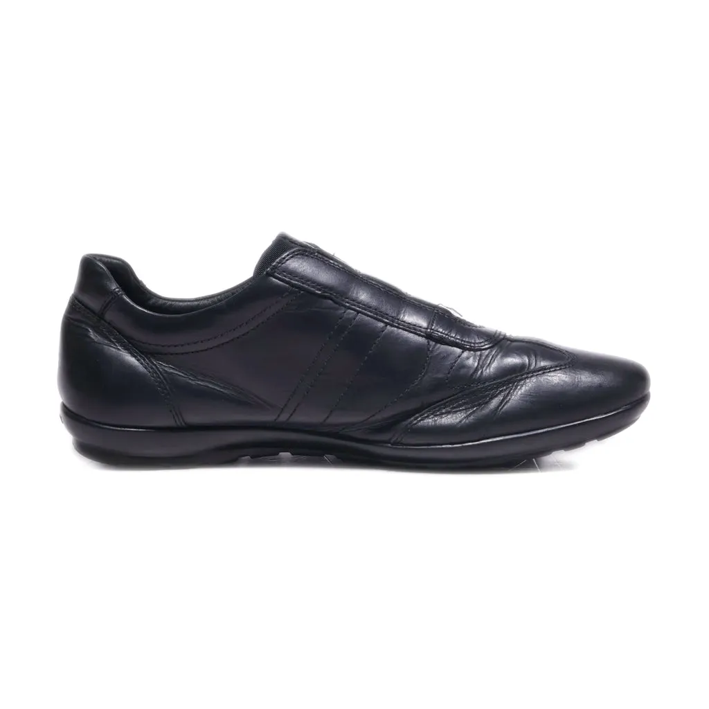 Geox Symbol Low-Top Sneakers Leather Black Colour For Men