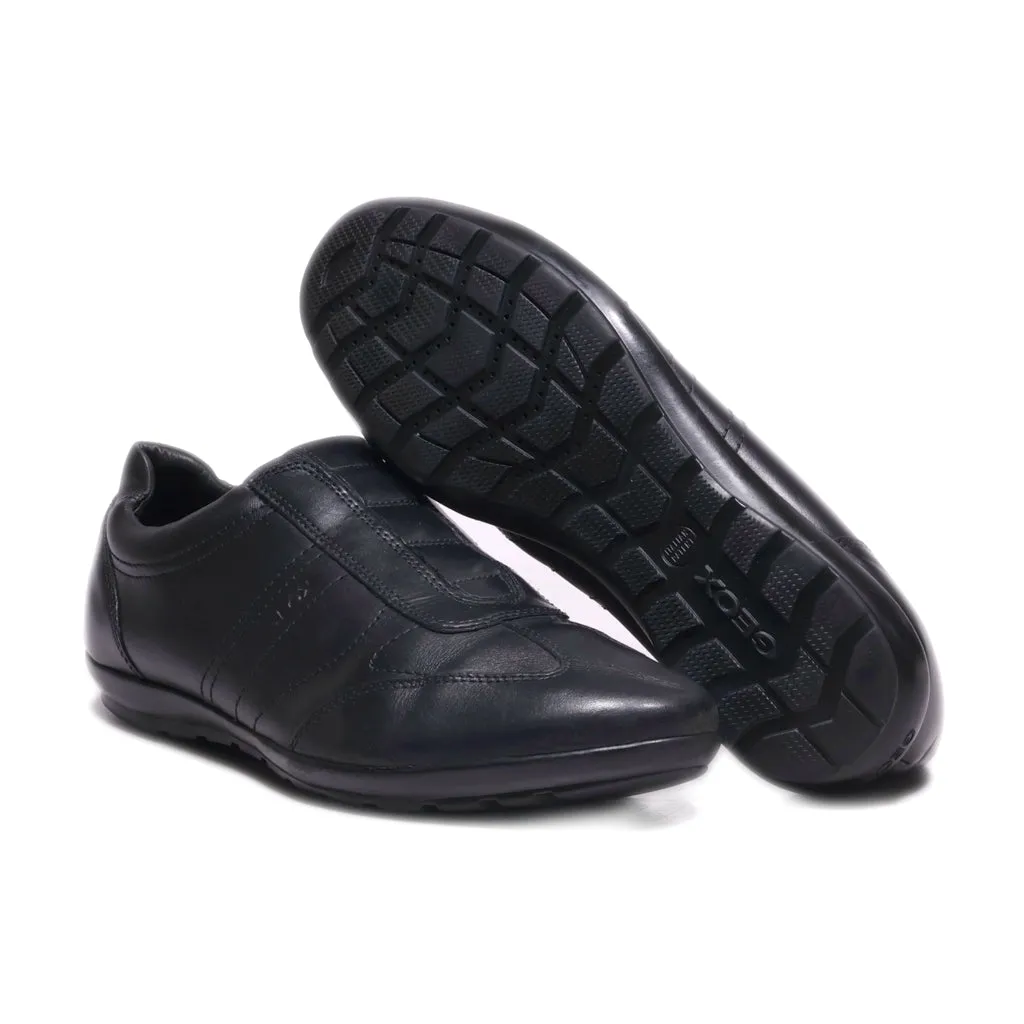 Geox Symbol Low-Top Sneakers Leather Black Colour For Men