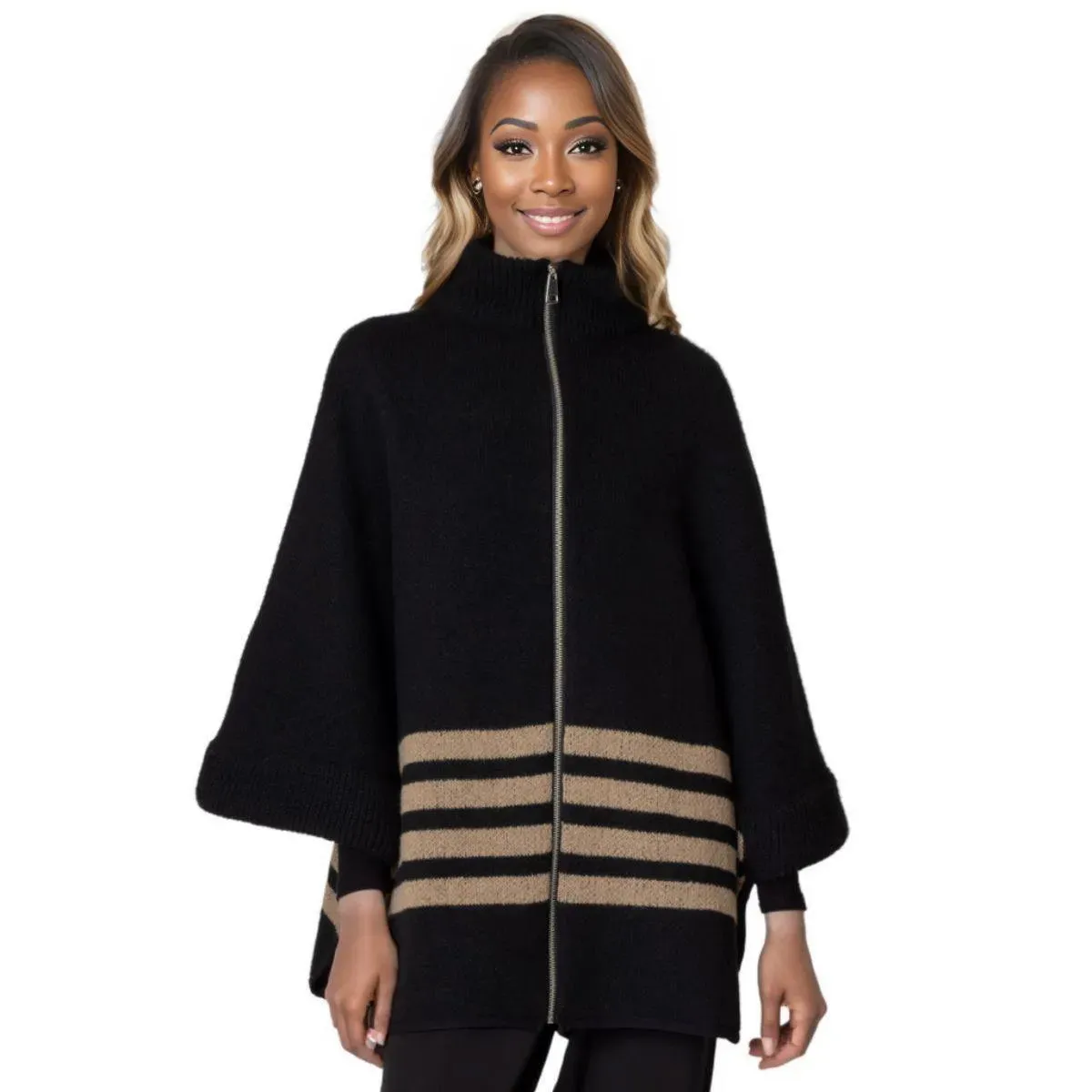 Get Cozy in Black Kimono Style Outerwear for Women - Order Now!