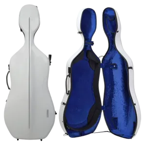 GEWA Air 3.9 Cello Case White Gloss with Blue Interior