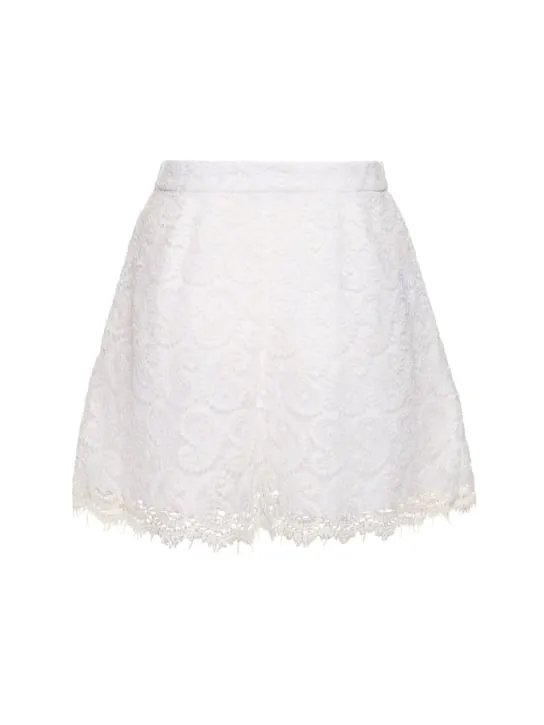 Giambattista Valli   Paisley lace cotton blend shorts 