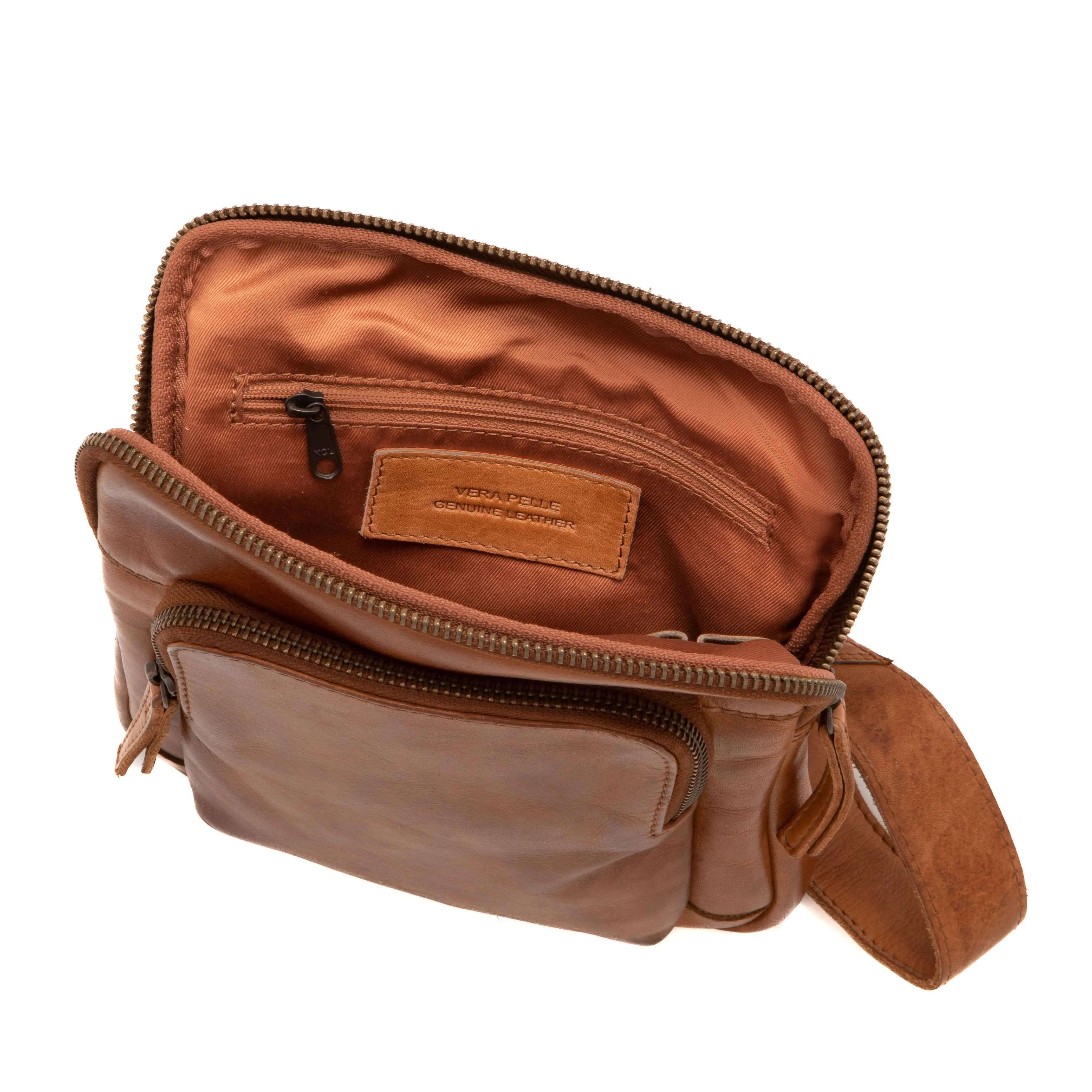 Gianni Conti Vintage Brown Leather Crossbody