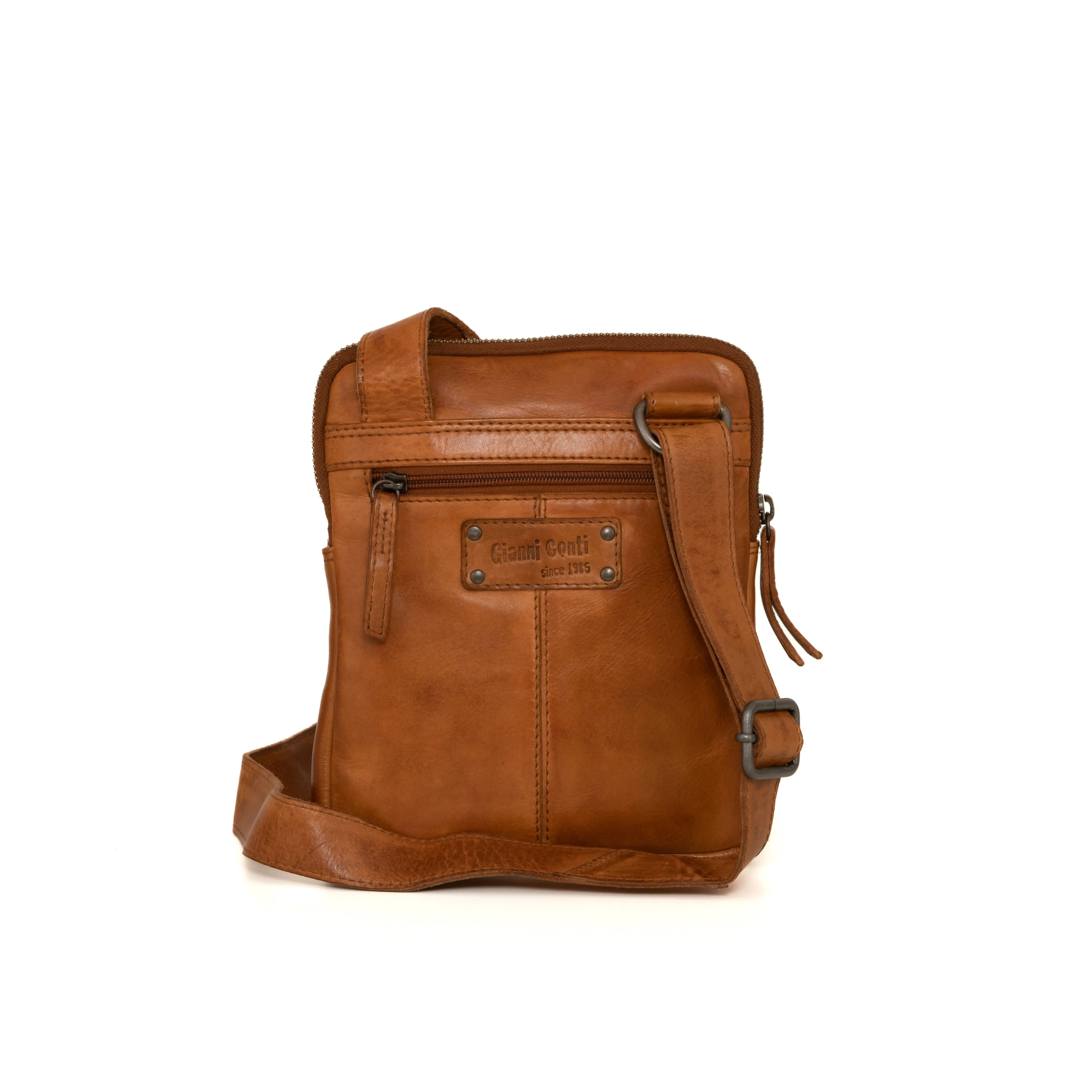 Gianni Conti Vintage Brown Leather Crossbody
