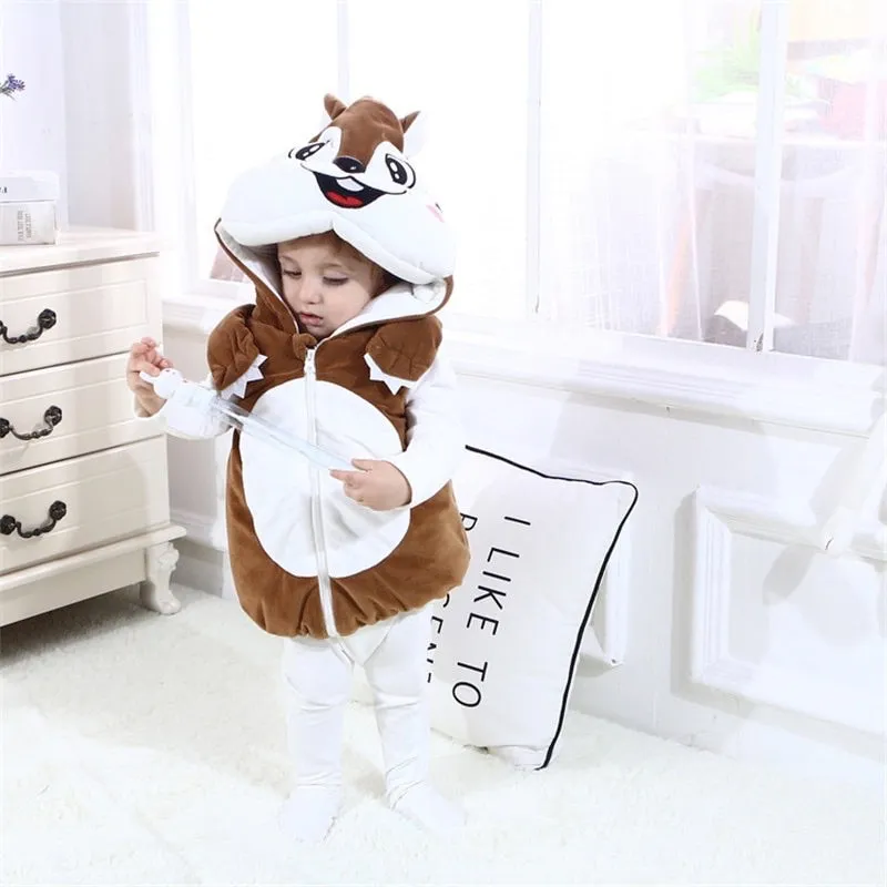 Girls And Boys Thicken 3D Hood Vest