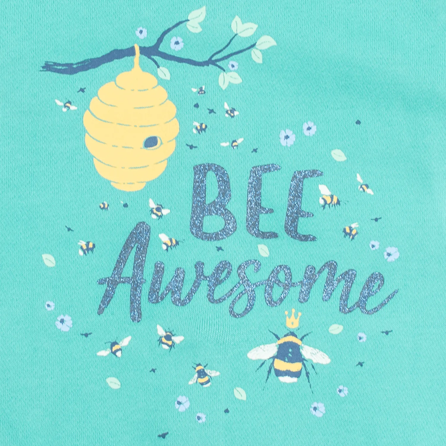 GIRL'S BEE AWESOME FLEECE HOODIE