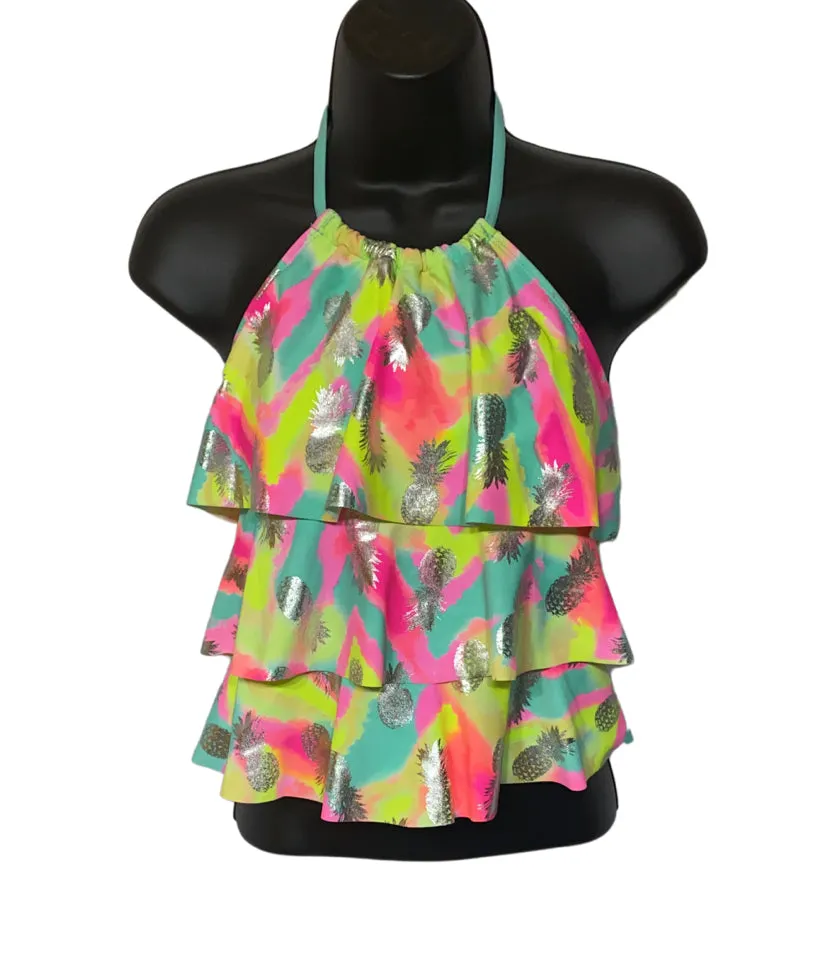 GIRLS MULTI-COLORED TWO-PIECE SWIM WEAR