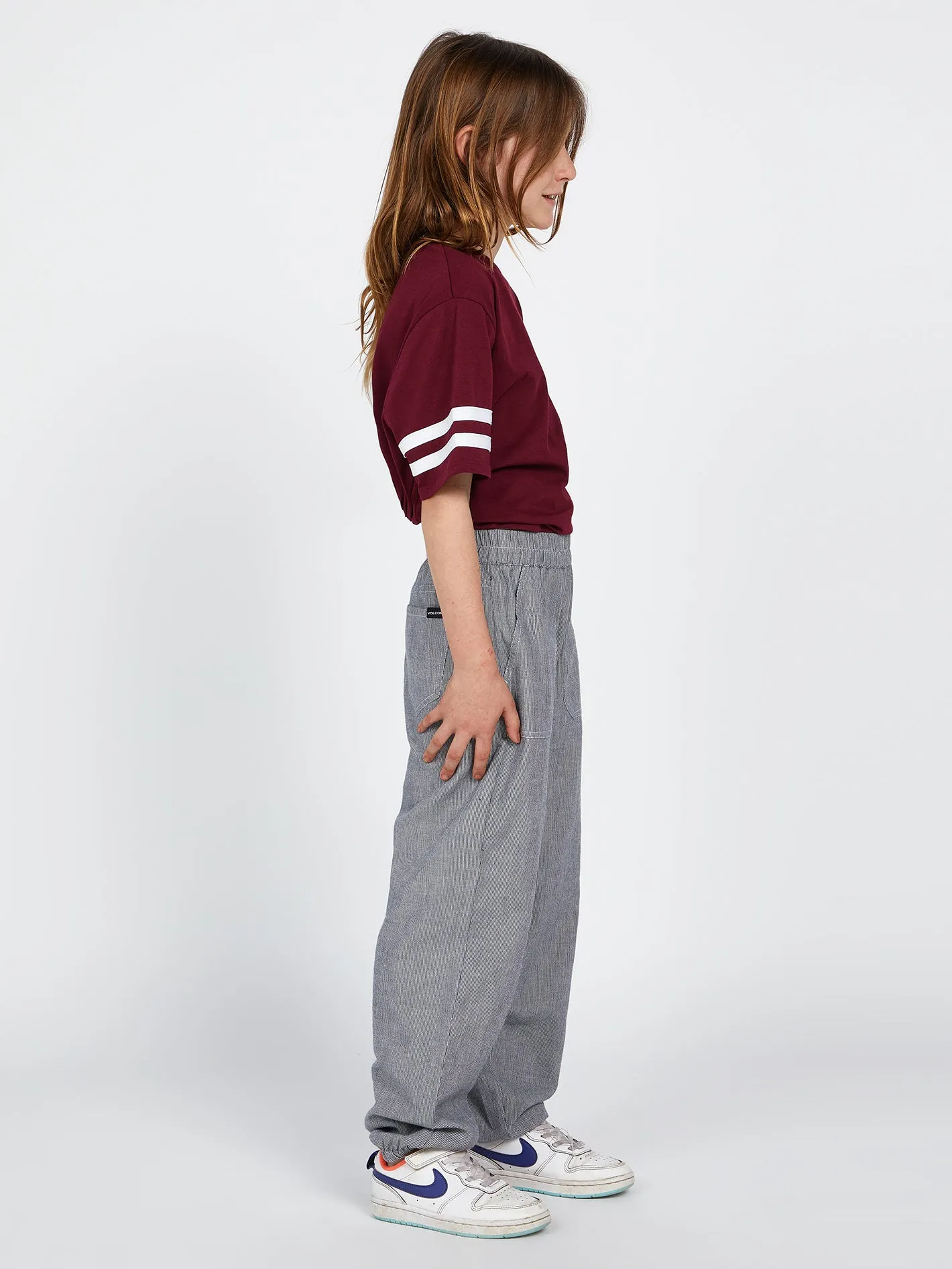 Girls Sunday Strut Pants - Black Stripe