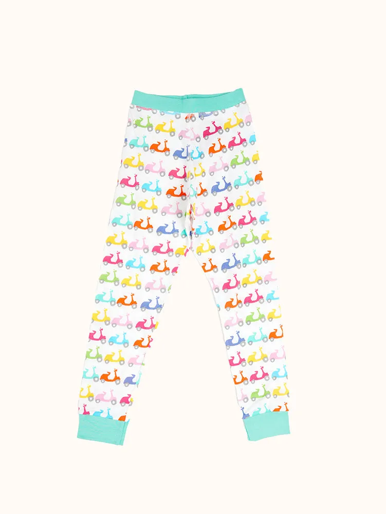 Girls' Vespas Long Sleeve Organic Cotton Pajama Set