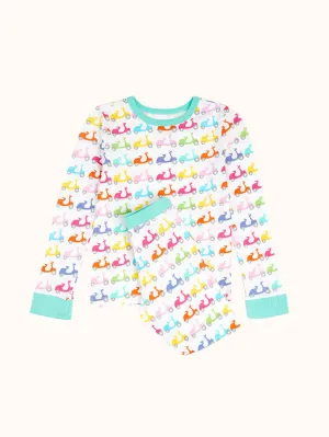 Girls' Vespas Long Sleeve Organic Cotton Pajama Set