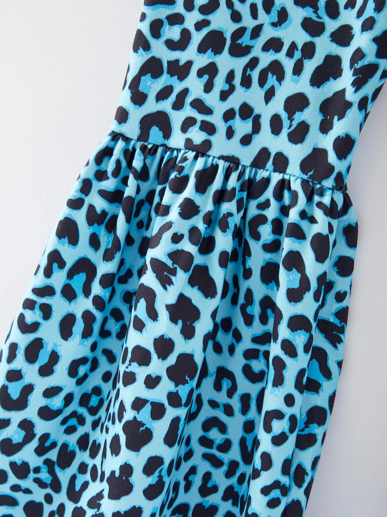 Girls'6-piece set Cow Print Top Bell Bottom Pants