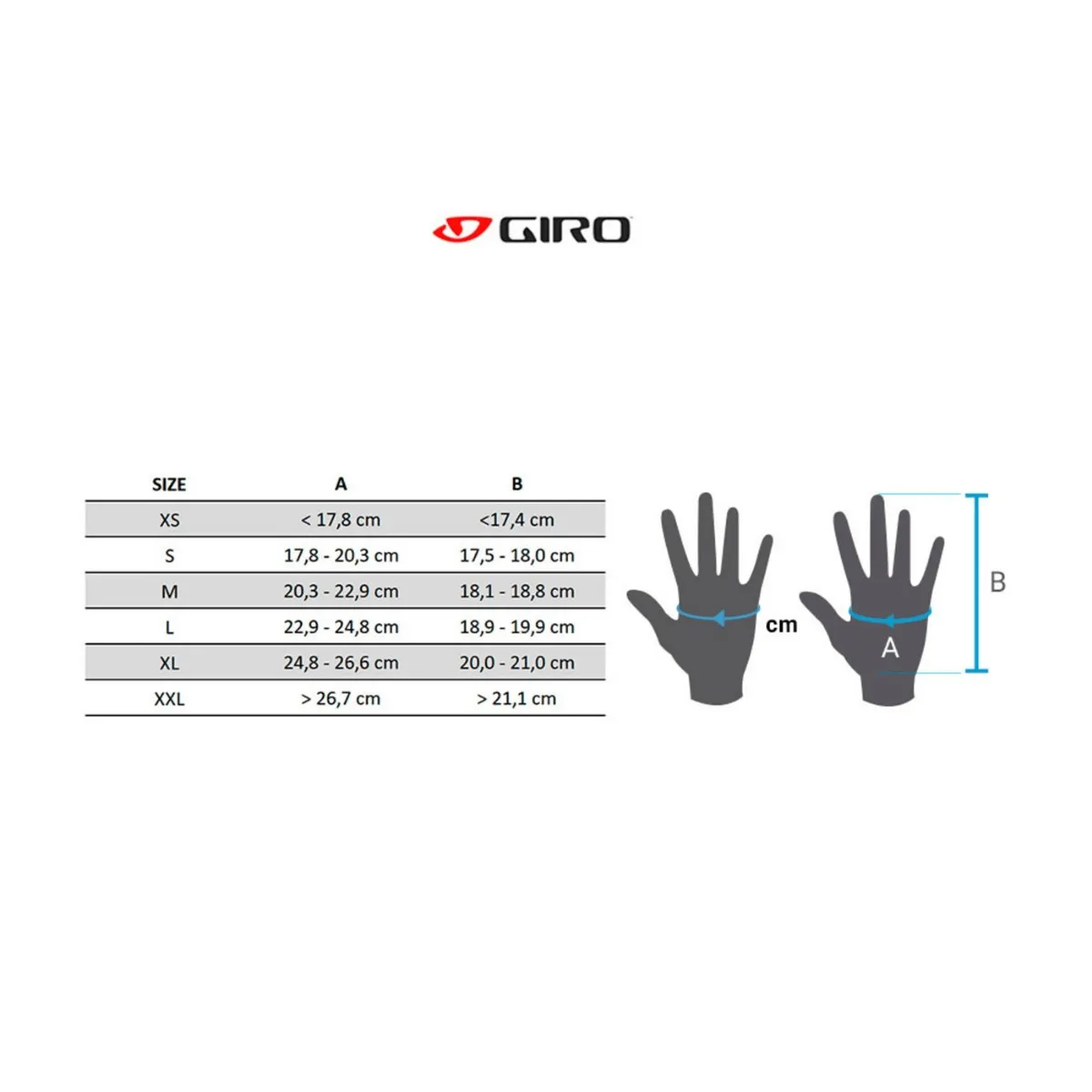 Giro Zero CS Short Blue Gloves