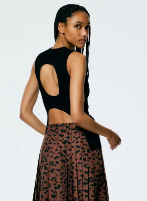 Giselle Stretch Sweater Circle Openback Tank