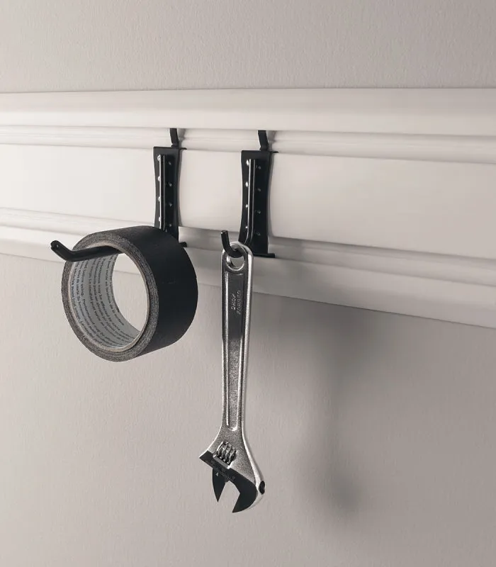 Gladiator GAWAJL8PPH J and L Hook, 5 lb, Steel, Granite, Powder-Coated :EA: QUANTITY: 1