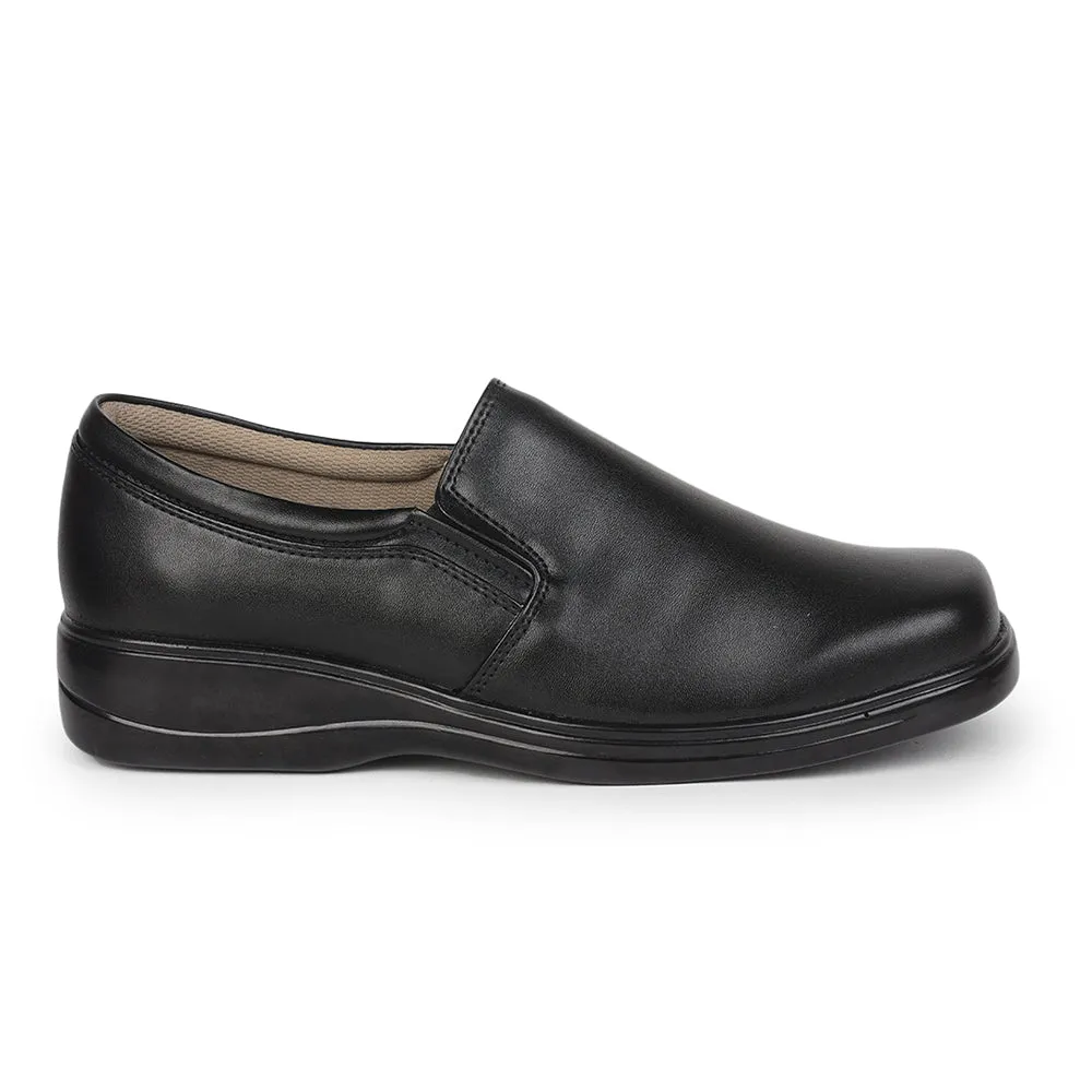 Gliders (Black) Formal Slip on Shoes For Men 2042-01 By Liberty