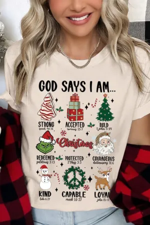 GOD SAYS UNISEX SHORT SLEEVE
