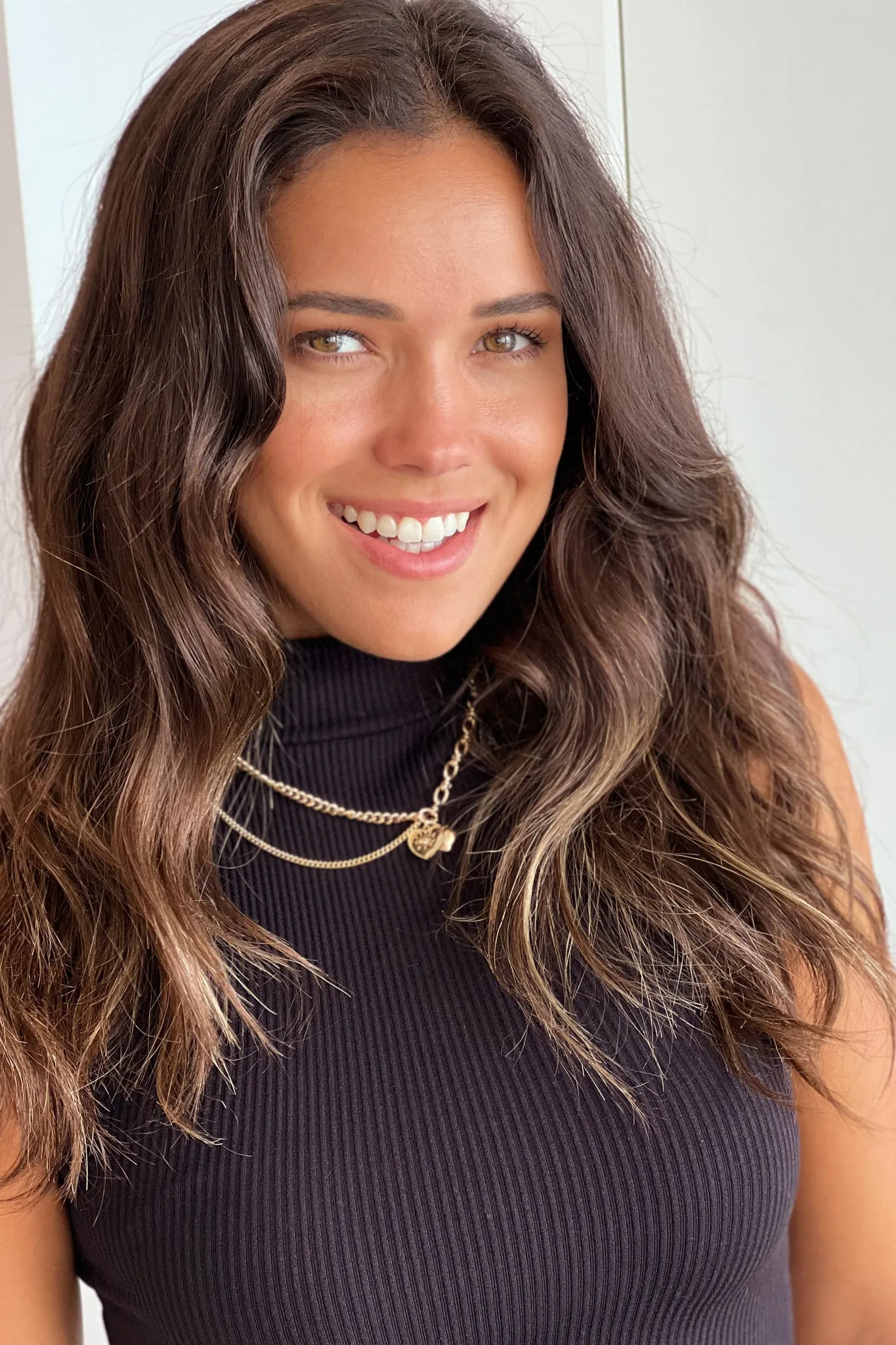 Gold Asymmetric Mix Chain With Heart Pendant Necklace