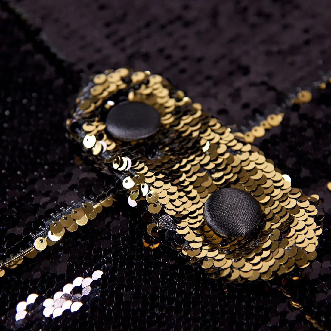 Gold Black Glamour Sequins Tuxedo Style Men Costume Blazer