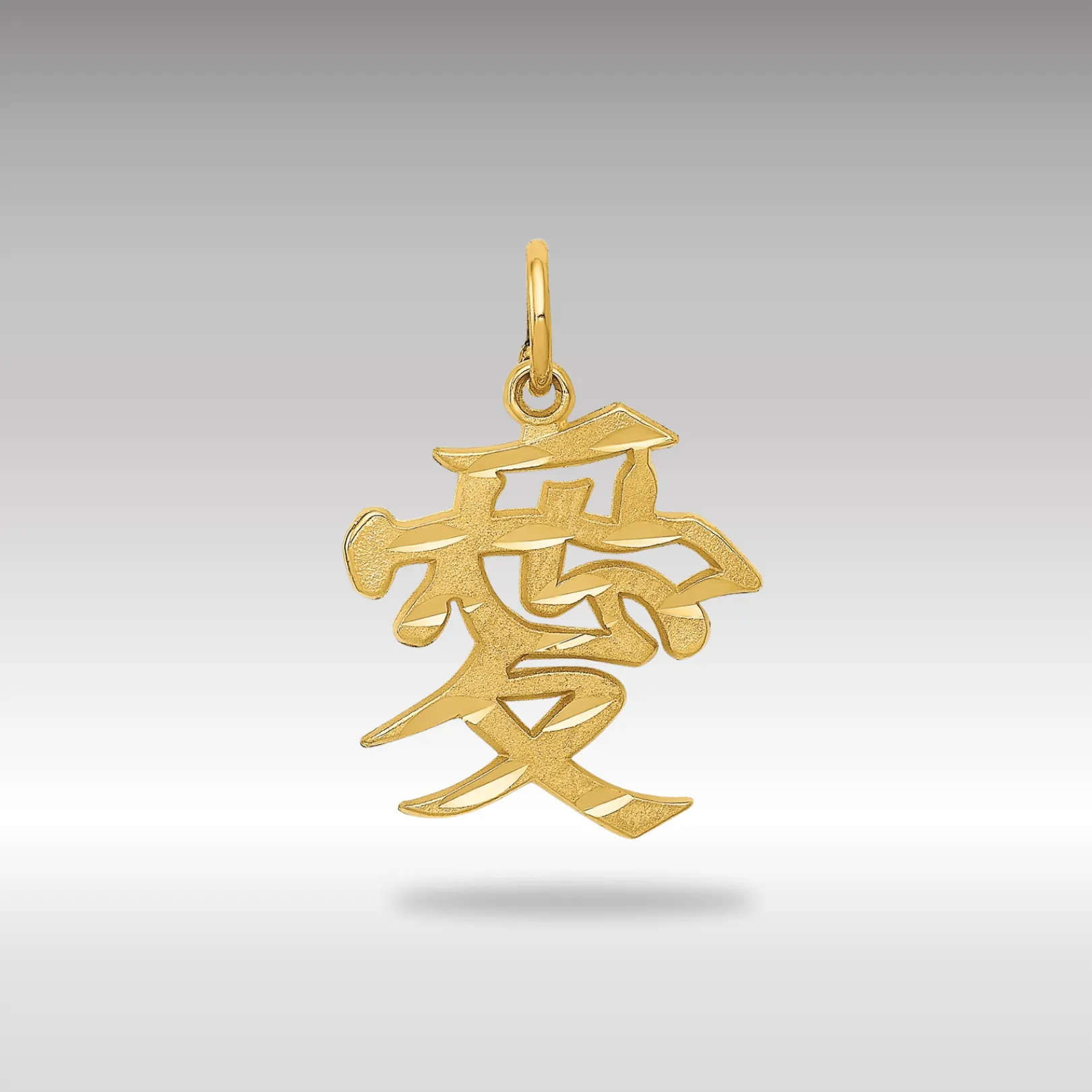 Gold Chinese Character Love Necklace Pendant Model-C1082