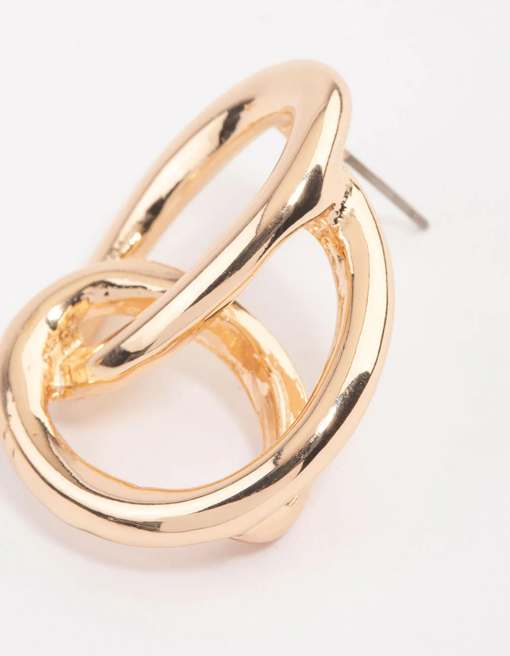 Gold Looped Knotted Drop Earrings