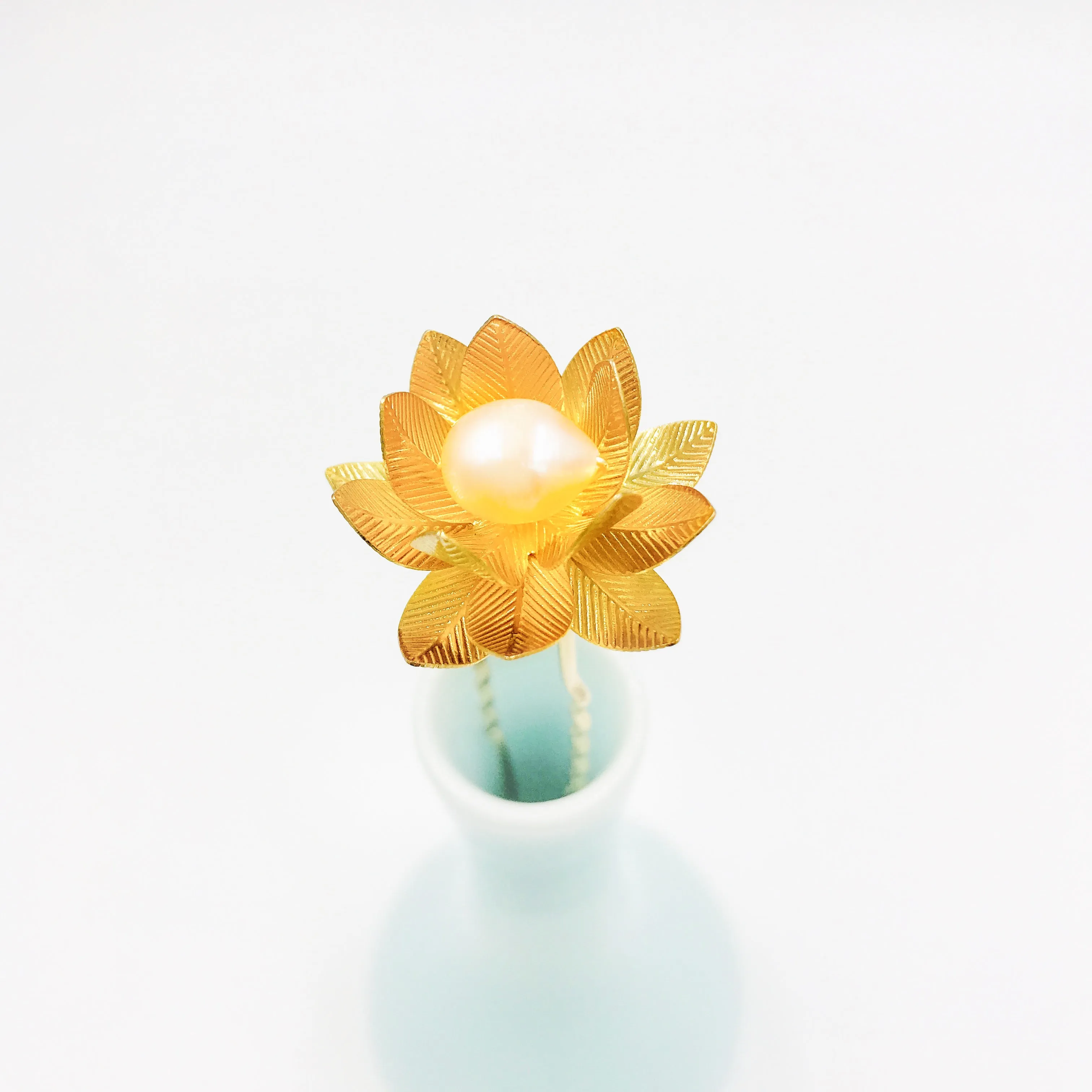 Gold Lotus Hair Pin