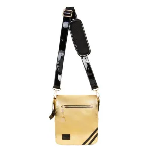 Gold Patent Apollo 1 Mini Messenger Bag