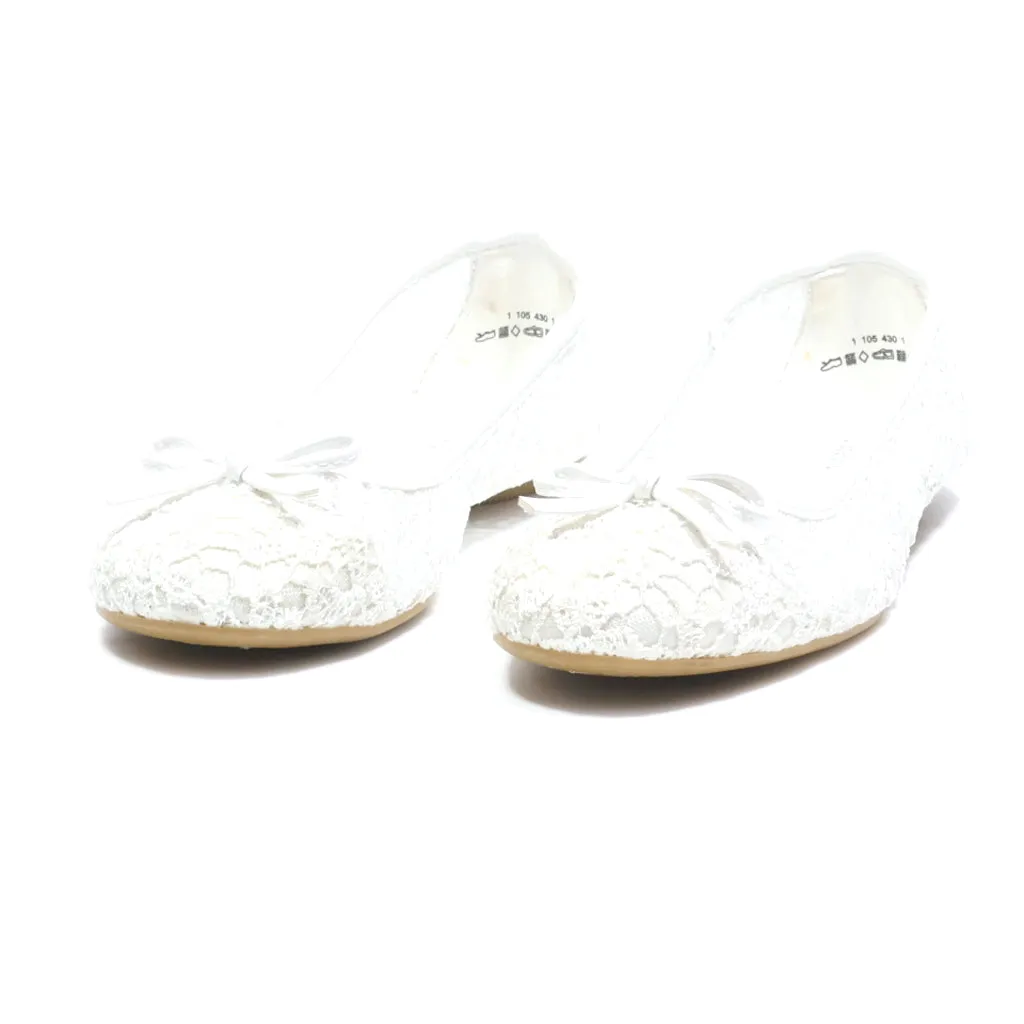 Graceland Ballerinas Leather White Colour For Women