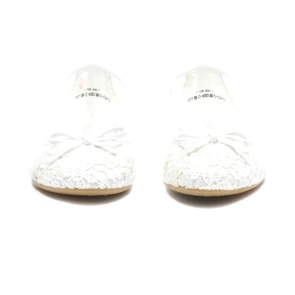Graceland Ballerinas Leather White Colour For Women