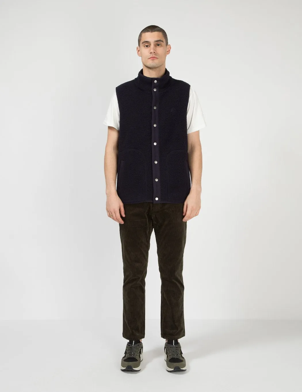 Gramicci Boa Fleece Vest - Navy Blue