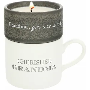 Grandma Stacking Mug and Candle Set 100% Soy Wax Scent: Tranquility