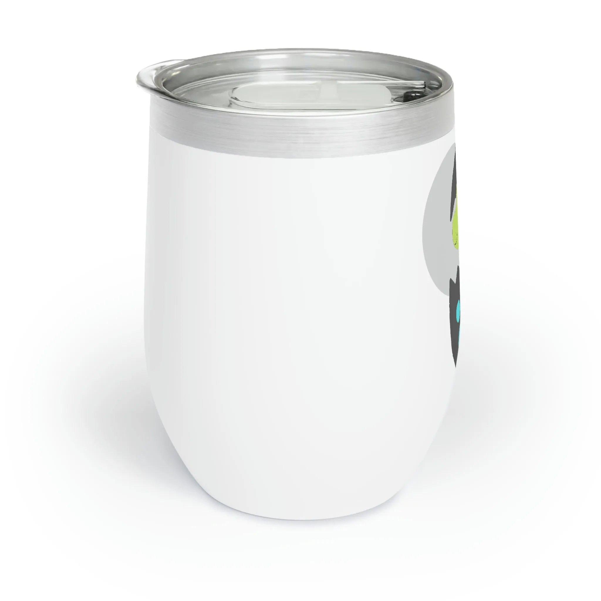 Green and Grey Dinosaur Egg Chill Wine Tumbler