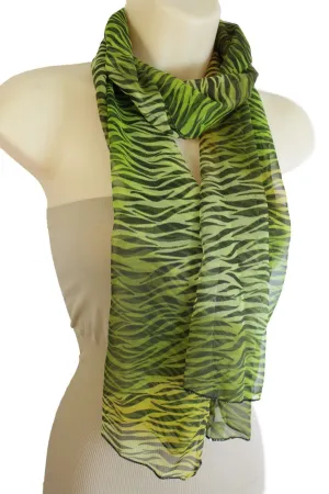 Green Black Purple Blue Long Soft Fabric Scarf Wrap Fancy Neck Tie Dressy