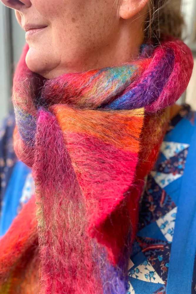 Green Grove Weavers Mohair Hibiscus Scarf